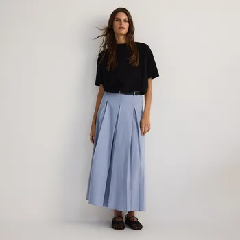 Dámská sukně Reserved - LADIES` SKIRT & BELT - bleděmodrá - YR578-05X - YR578-05X-M