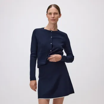 Dámská sukně Reserved - Mini sukně s viskózou - tmavomodrá - 094GH-59X - 094GH-59X-L