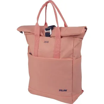 Městský batoh Taška / batoh s rolovacím zavíráním - série 1918, růžová Milan