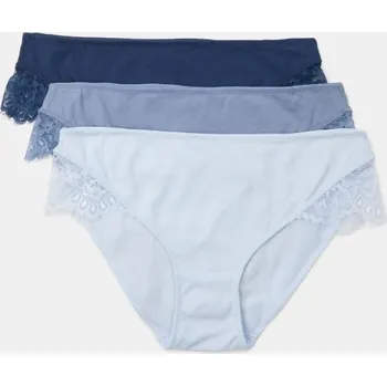 Kalhotky Sinsay - Bavlněné kalhotky s krajkou 3 balení - levandulová - 134GF-04X - 134GF-04X-XS