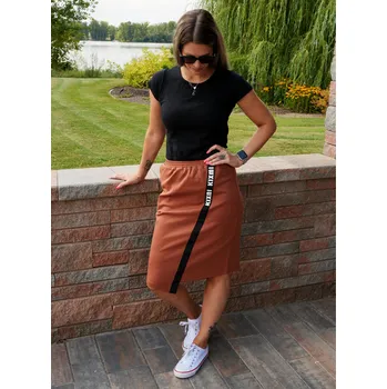 Dámská sukně Dámská sukně KIXMI SIBILA HNĚDÁ M