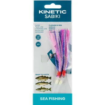 Kinetic Návazec Sabiki Flasher UV 2ks Barva: Purple/Pink/Silver, Velikost háčku: #7/0