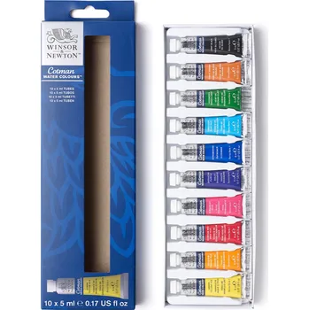 Výtvárné potřeby Winsor & Newton Akvarelové barvy v tubě Cotman, sada 10 ks