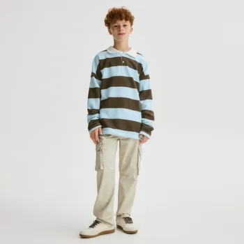 Chlapecké kalhoty Reserved - Kontrastně prošívaní kalhoty - krémová - 605FM-01X - 605FM-01X-116