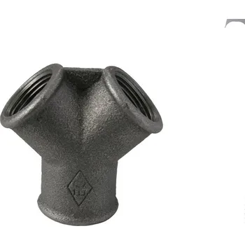 Vodovodní potrubí Y-kus černý Atusa Nr.220 FFF 1˝ vnitřní závit