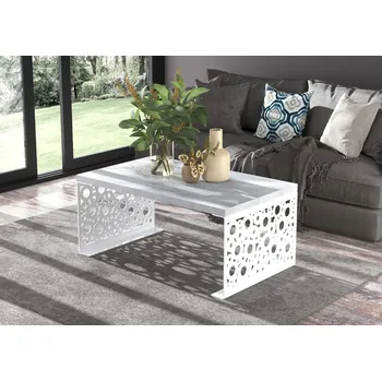 Konferenční stolek ADRK Konferenční stolek RINA W-BE 100, beton/bílá