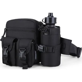 turistický batoh KOMBAT UK Taška do pasu ledvinka s lahví černá Pioneer Black Kombat® Tactical