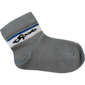 Dětské snížené ponožky s lycrou šedé, Velikost: 13 - 14 (19 - 21), Barva: Šedá