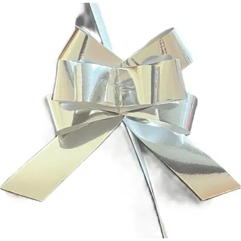 Stuha Stuha stahovací 19 mm stříbrná lesklá