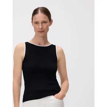 Dámské tričko Reserved - Top s viskózou - černý - YT305-99X - YT305-99X-S