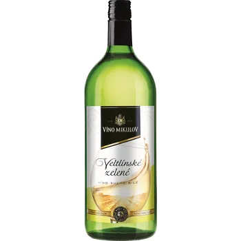 Víno Mikulov Veltlínské Zelené 1l (holá láhev)