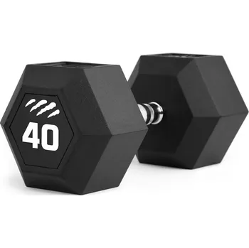 Tiguar Jednoruční činka gumová HEX 40 kg Tiguar (cena za 1 ks)