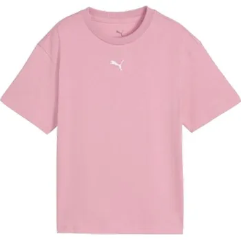 Dívčí tričko Dívčí triko Puma ESSENTIALS BOXY TEE G 152 Růžová, Bílá