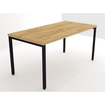 Jídelní stůl Kronospan Dub Craft zlatý podnož EC5208 černá 160 x 80 cm, Tloušťka desky: 25 mm