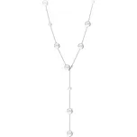 JAY Luxusní náhrdelník s křištály Myrina z kolekce Ranní rosa JAY-9235-ZS51309 Stříbrná 55 cm