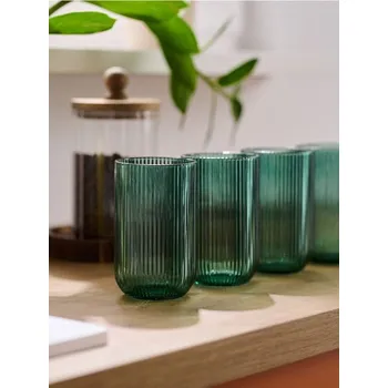 Sklenice Sinsay - Rýhované sklenice 4 ks - zelená - 298ES-67X - 298ES-67X-ONE