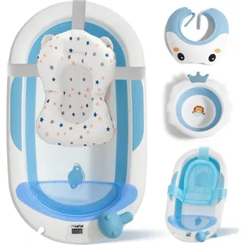 koupací vanička Dětská Skládací vana s příslušenstvím / modrá