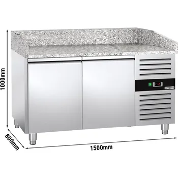 Lednice G.Gastro Chladicí stůl na pizzu PREMIUM - 1,5 x 0,8 m - se 2 dveřmi 4010