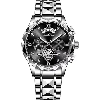 Hodinky LIGE Earthleaf černé