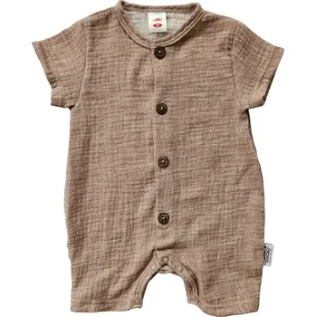 Makoma Mušelínový letní overal HNĚDÝ MELÍR - 86