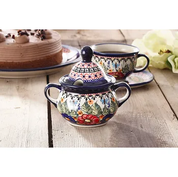 Cukřenka Keramická cukřenka Bolesławiec 350 ml - dek. 149 ART.