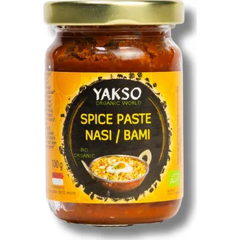 Koření YAKSO | Bio Kořenicí pasta Nasi/Bami Goreng na smaženou rýži a nudle oblíbený indonéský pokrm snadno a rychle - 100 g