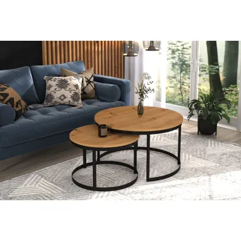 Konferenční stolek ADRK Konferenční stolek OKIN 2in1 B-A 75, dub artisan/černá