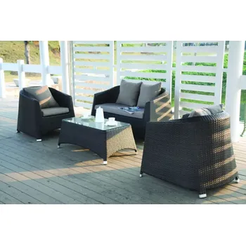 Zahradní sestava DIMENZA EDINBURGH sestava zahradního ratanového nábytku - hnědá