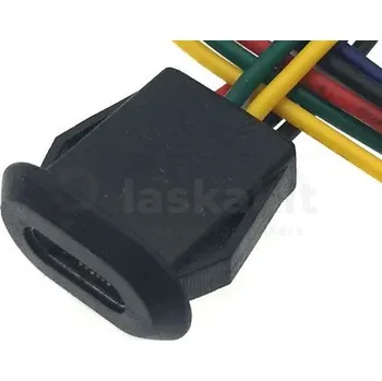 Elektronická stavebnice LaskaKit_cz Napájecí a datový kabel JQ-118 USB-C do JST-PH-6 2mm 10cm Černá