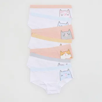 Dívčí spodní prádlo Reserved - Sada 7 kalhotek s vysokým podílem bavlny - bílá - 248GE-00X - 248GE-00X-U98