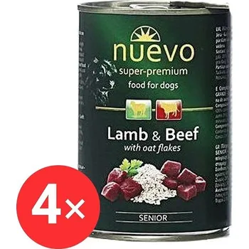 Krmivo pro psa Nuevo pes senior jehněčí s ovesnými vl. konzerva 4 × 800 g