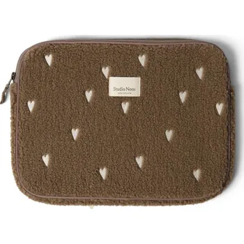 pouzdro na notebook STUDIO NOOS Obal na notebook Teddy - Brown Hearts Velikost: 15 palců