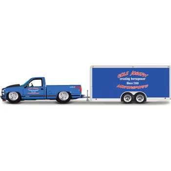 autíčko Maisto - Design Tow & Go, 1993 Chevrolet 454 SS Pickup Car Trailer, 1:64