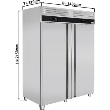 Lednice G.Gastro Kombinace lednice a mrazáku - 1,4 x 0,81 m - 1400L - se 2 dveřmi