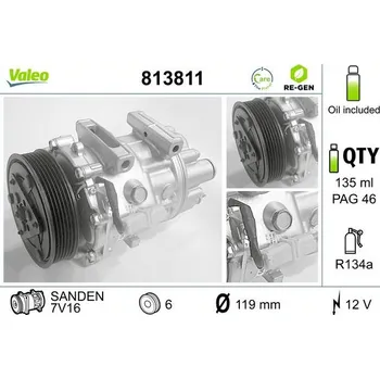 Kompresor klimatizace Kompresor, klimatizace VALEO 813811