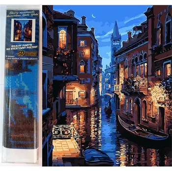 Diamantové malování Norimpex Benátský kanál 30 × 40 cm