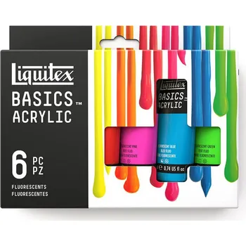 Vodová barva Akrylové barvy Liquitex 22 ml - Fluorescent, sada 6 ks