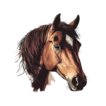 samolepka UV samolepka s koněm, hlava koně , kůň 5x5 cm (UV samolepka s koněm, hlava koně , kůň 5x5 cm)