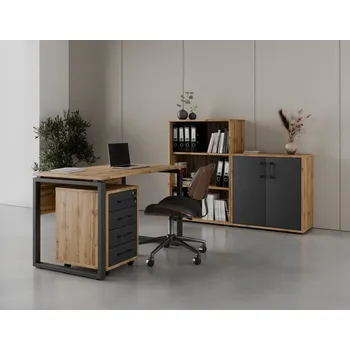 Kancelářská sestava Kancelářská sestava NEJBY GIANNI PREMIUM 3, dub wotan/antracit + vyzvednutí ZDARMA