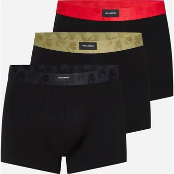 Boxerky SPODNÍ PRÁDLO KARL LAGERFELD KAMEO LOGO TRUNK SET BLACK/ALOE/RACING RED