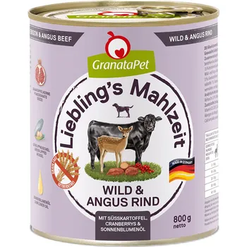 Krmivo pro psa 6x800g GranataPet Liebling's Mahlzeit - zvěřina a hovězí Angus
