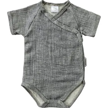 Makoma Mušelínové body zavinovací krátký rukáv TMAVĚ MODRÝ MELÍR - 62