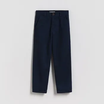 Chlapecké kalhoty Reserved - Kalhoty chino s&nbsp;vysokým podílem bavlny - tmavomodrá - 607FM-59X - 607FM-59X-134