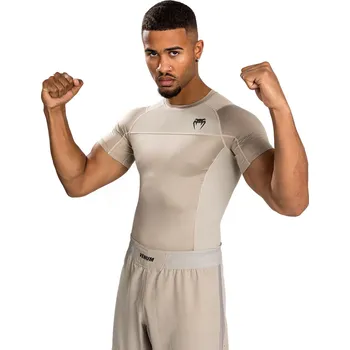 Oblečení pro bojové sporty Venum G-Fit Air Men's Short Sleeve Rashguard - Sand Velikost: XL