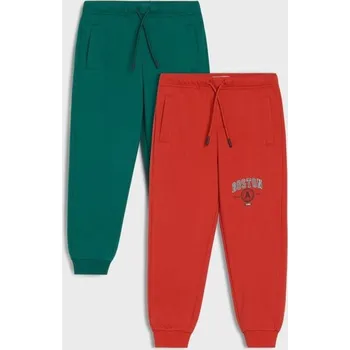 Chlapecké kalhoty Sinsay - Sada 2&nbsp;kalhot joggers - karmínová - 005FT-92X - 005FT-92X-98