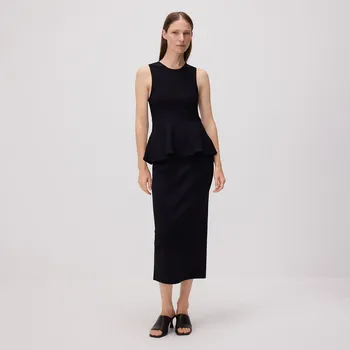 Dámská sukně Reserved - Midi sukně s rozparkem - černý - 083GS-99X - 083GS-99X-L