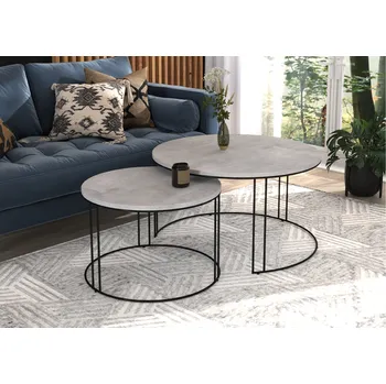 Konferenční stolek ADRK Konferenční stolek ETTA B-BE 75, beton/černá