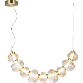 LED Lustr na lanku BOLLA LED/36W/230V zlatá/kouřová béžová