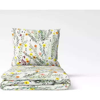 Povlečení Bavlněné povlečení Malované kvítí 140x200+70x90