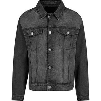 Pánská casual bunda Build Your Brand Pánská džínová bunda - Černá | 5XL